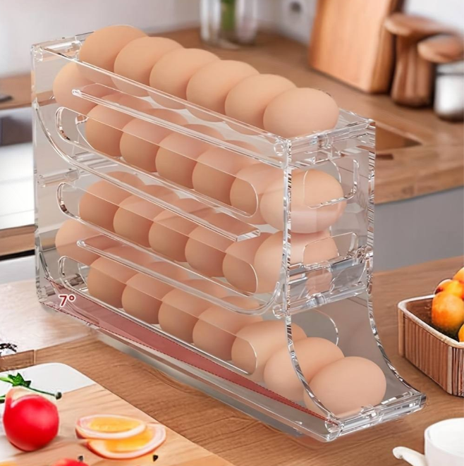 Acrylic 4 layer Rolling egg dispenser-