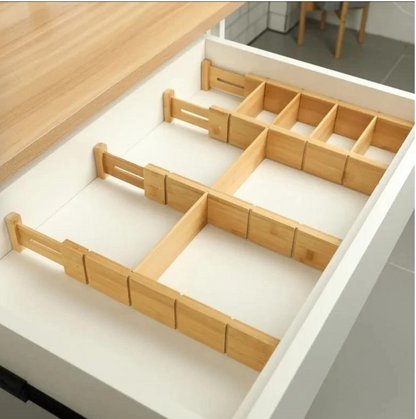 4 set Bamboo Drawer Divider with inserts