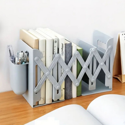 Retractable Bookends For Shelves Book Support Stand Set