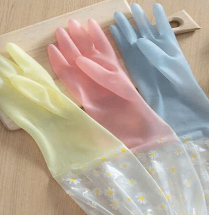 1 Pair Of Thermal Dishwashing Gloves