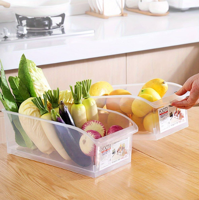 1 Pc Clear Plastic Refrigerator Food Storage Container