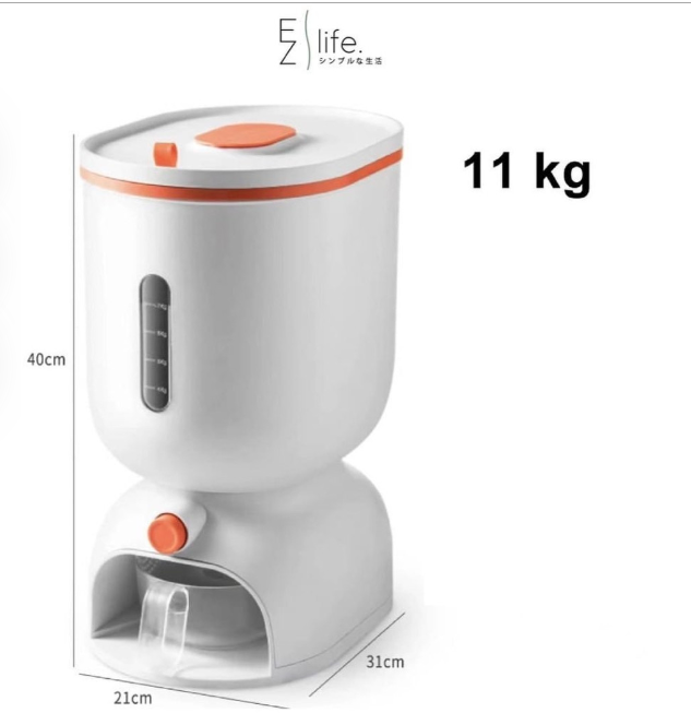 11 kg Automatic Rice dispenser with rinsing cup smart Rice storage box