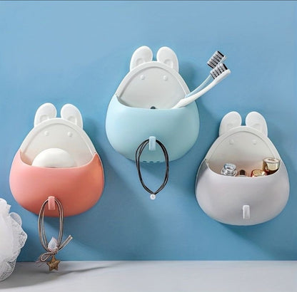 Seamless cartoon suction toothbrush holder