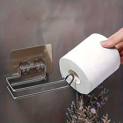 Stainless Steel Tissue Holder Punch-free Toilet Paper Rack