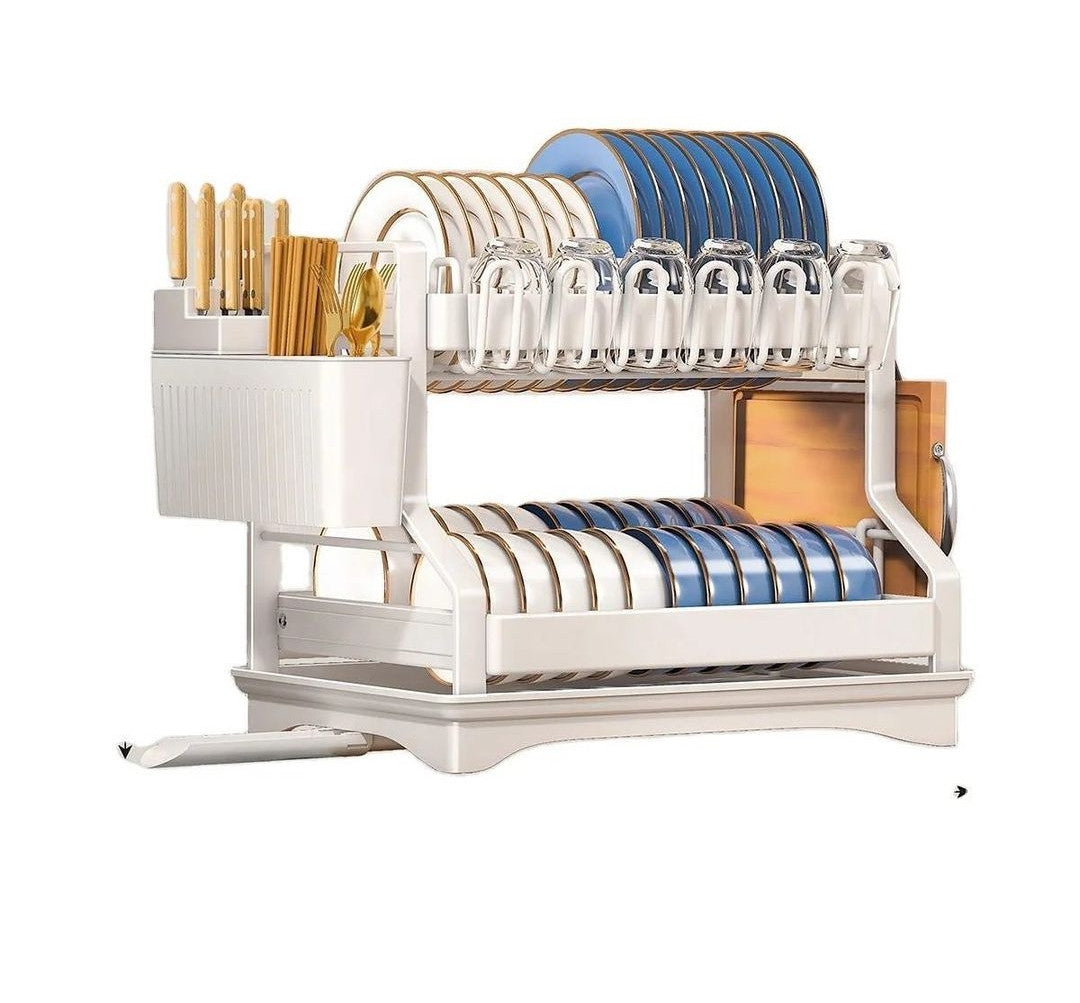 2 tier carbon steel dish drying rack