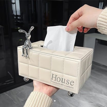 Light Luxury Simple Modern Nordic Home Decoration Napkin Holder/Leather Tissue Box