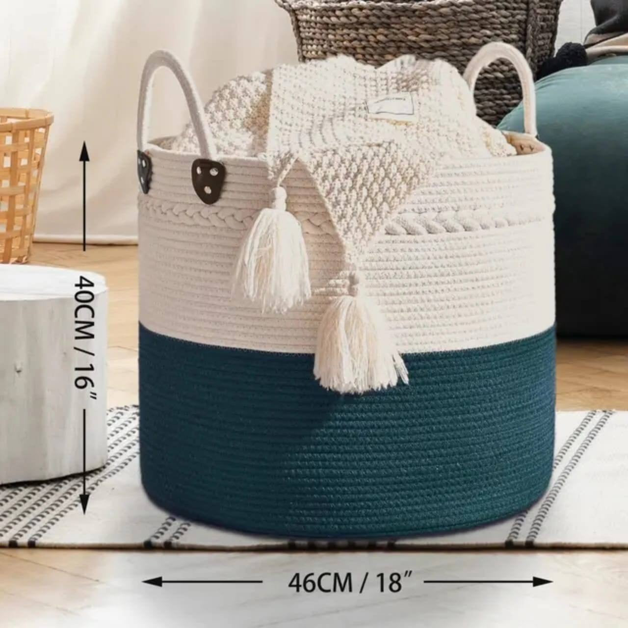 Cotton rope basket