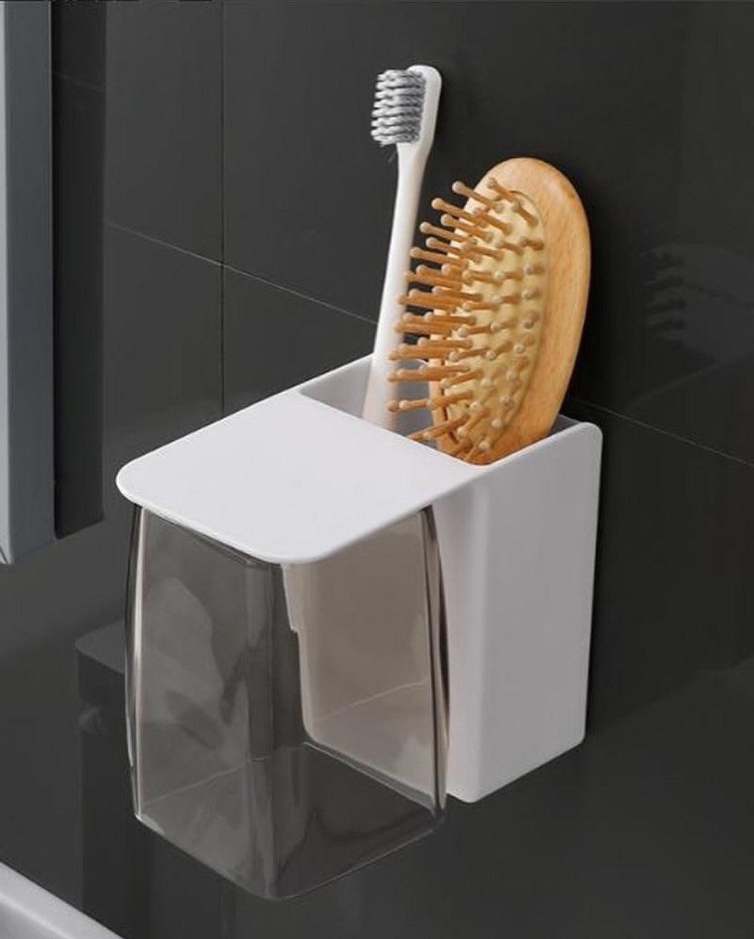 Single cup Toothbrush and paste holder