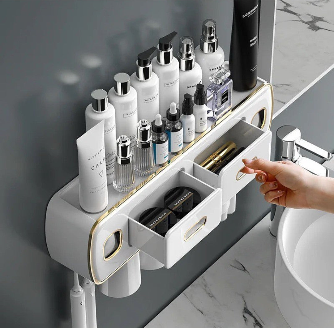 Wall Mounted Self-adhesive Toothpaste/toothbrush holder