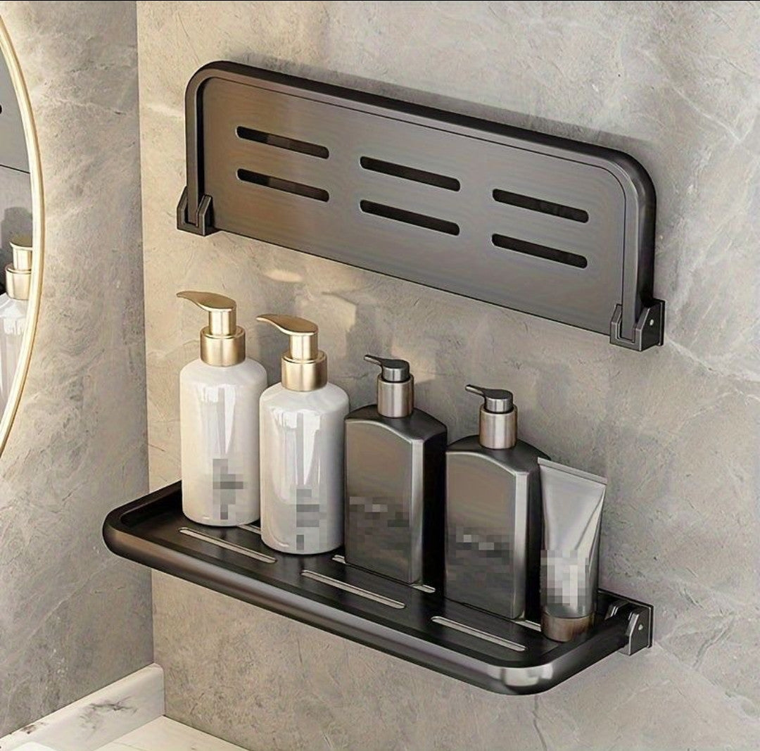 Foldable Metallic Rectangular Multi-purpose Floating shelf