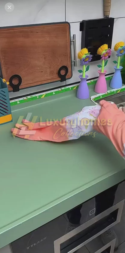 Long silicon waterproof kitchen/household gloves