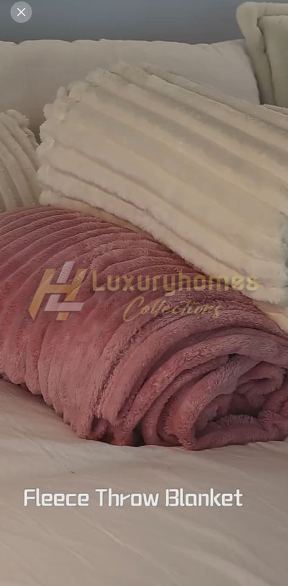 Double sided cozy throw blanket