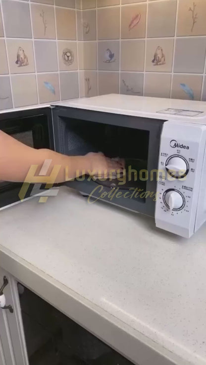 Heavy microwave cover with white handle
BpA free