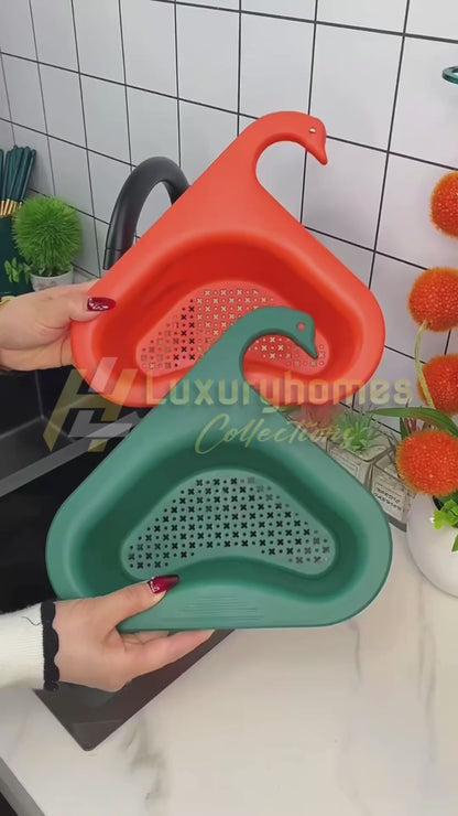 Drain basket kitchen water leftovers