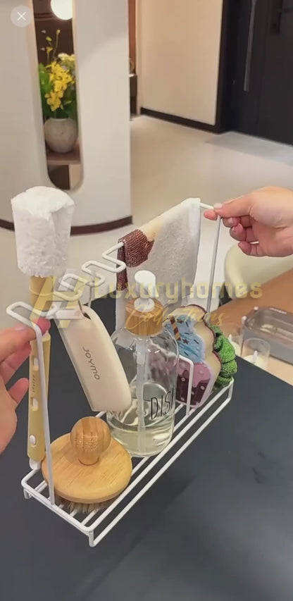Kitchen Storage Rack Towel Sponge Drain Rack