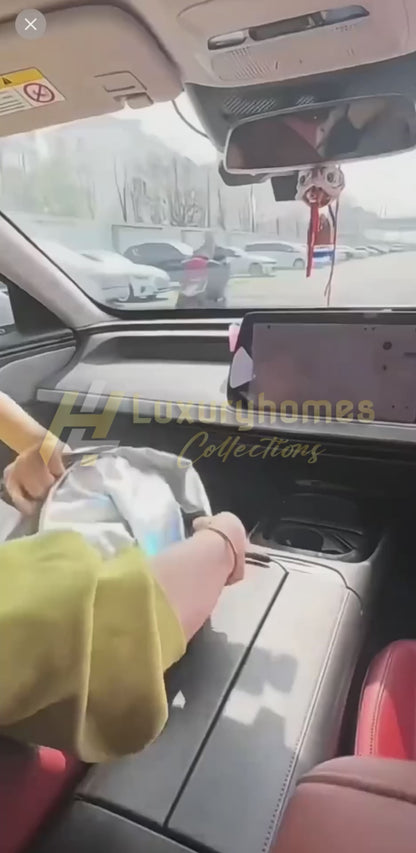 FOLDABLE CAR WINDSHIELD SUN SHADE WITH STORAGE POUCH