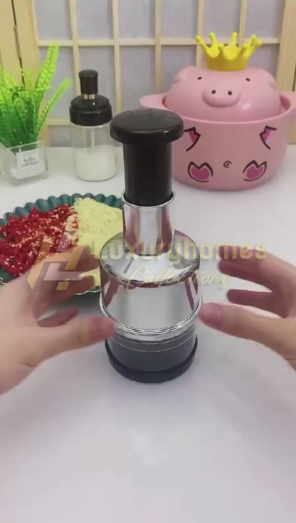 Multifunctional manual food chopper