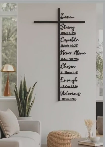 Metal Cross biblical scriptures Artistic wall decor