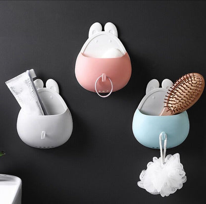 Seamless cartoon suction toothbrush holder