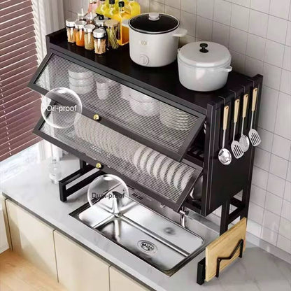 Double  Over the sink with Glass Acrylic Cover