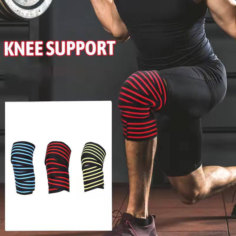 Men Fitness Weight Lifting Elastic Bandage Compression Knee Support