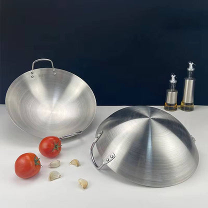 Thickened heavy gauge aluminum two  sided-handle wok frying pan
34cm