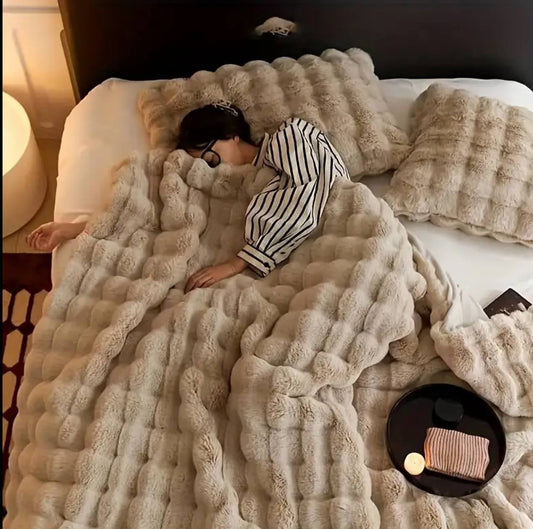 Premium quality Soft Bubble Winter Throw Blanket