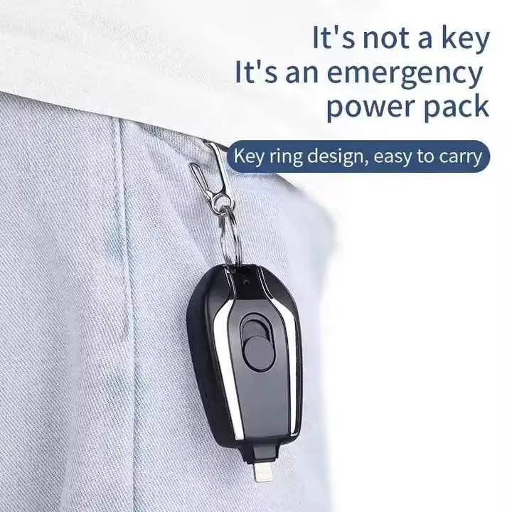 Key chain emergency charger power bank
