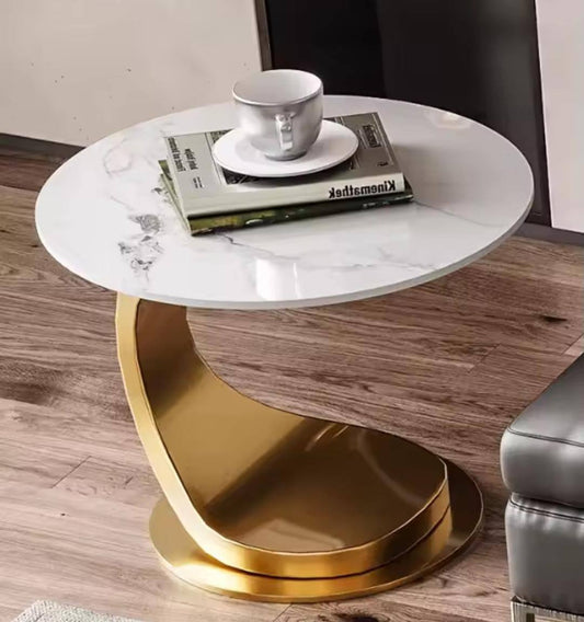 Luxurious cshaped marble end table
Marble tops