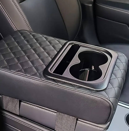 Auto center console armrest cushion with 2 cups holder