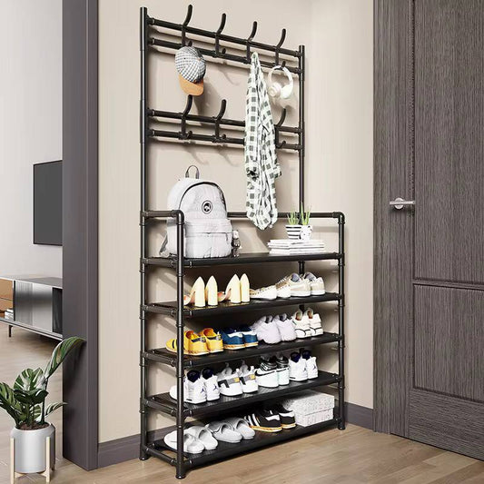 HIGH Strong metallic 5 layer
 multipurpose SHOE RACK, CLOTH RACK ,BAG AND HUTS (ALL IN ONE)