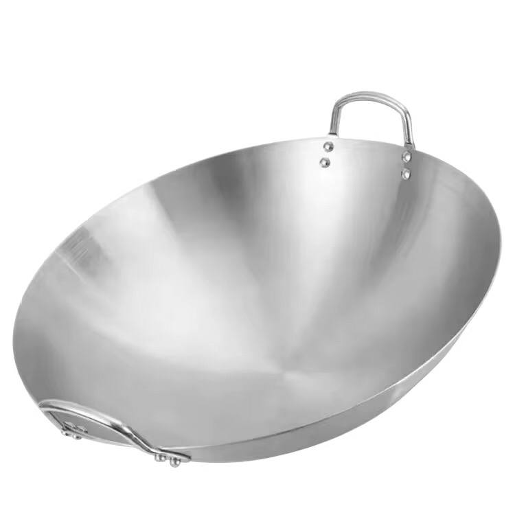 Thickened heavy gauge aluminum two  sided-handle wok frying pan
34cm