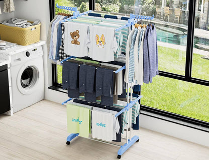3 Layer Portable / Movable Cloth Drying  Rack