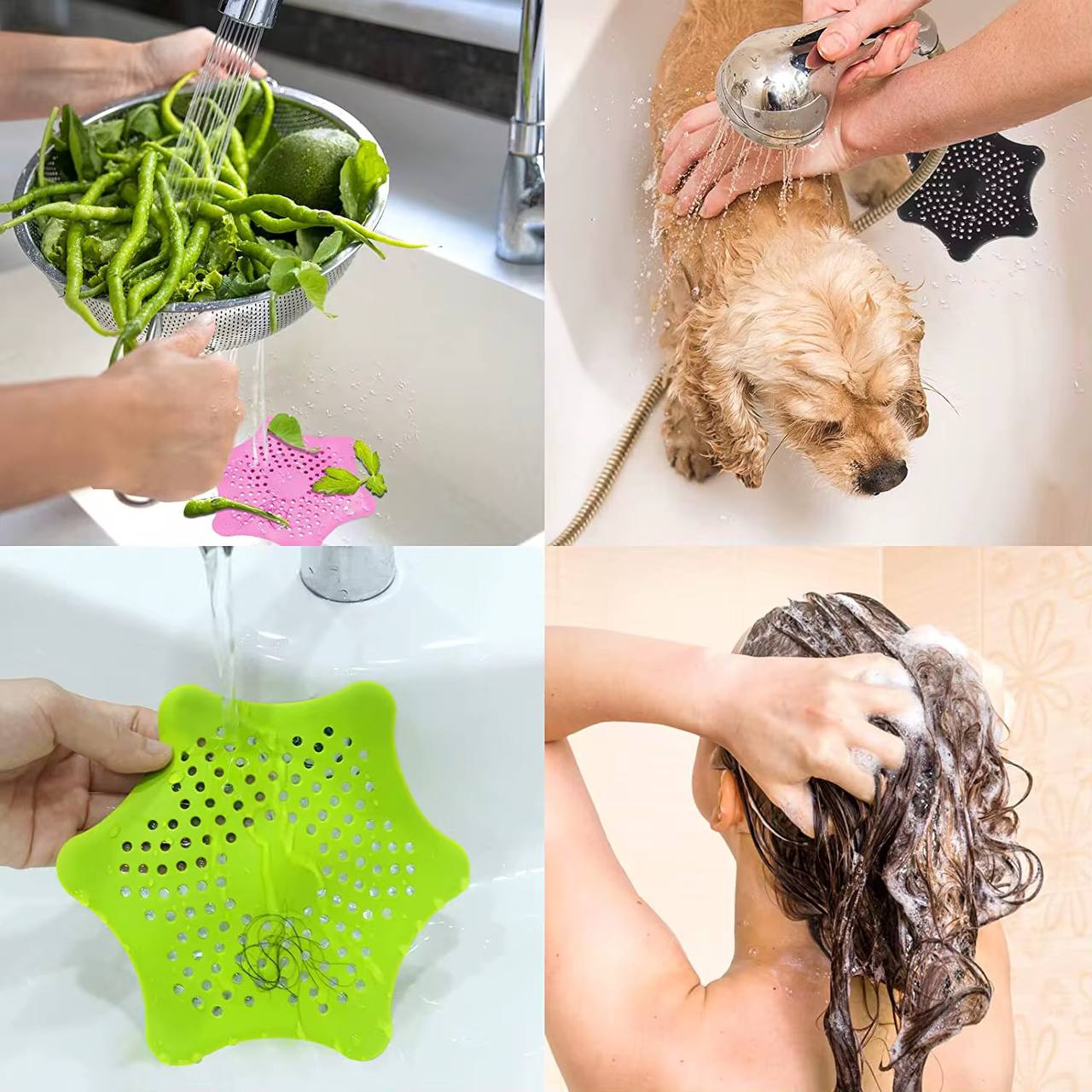 Star shaped sink strainers