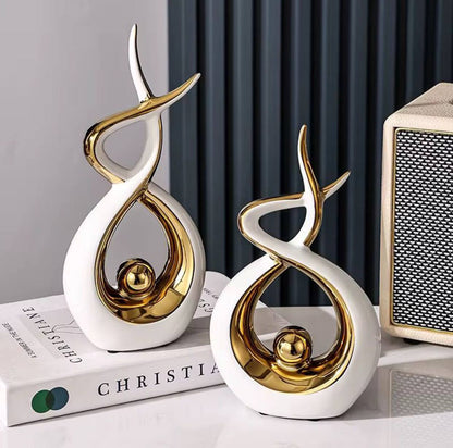 Home decor modern ornaments abstract art ceramic statue 
A set of 2
