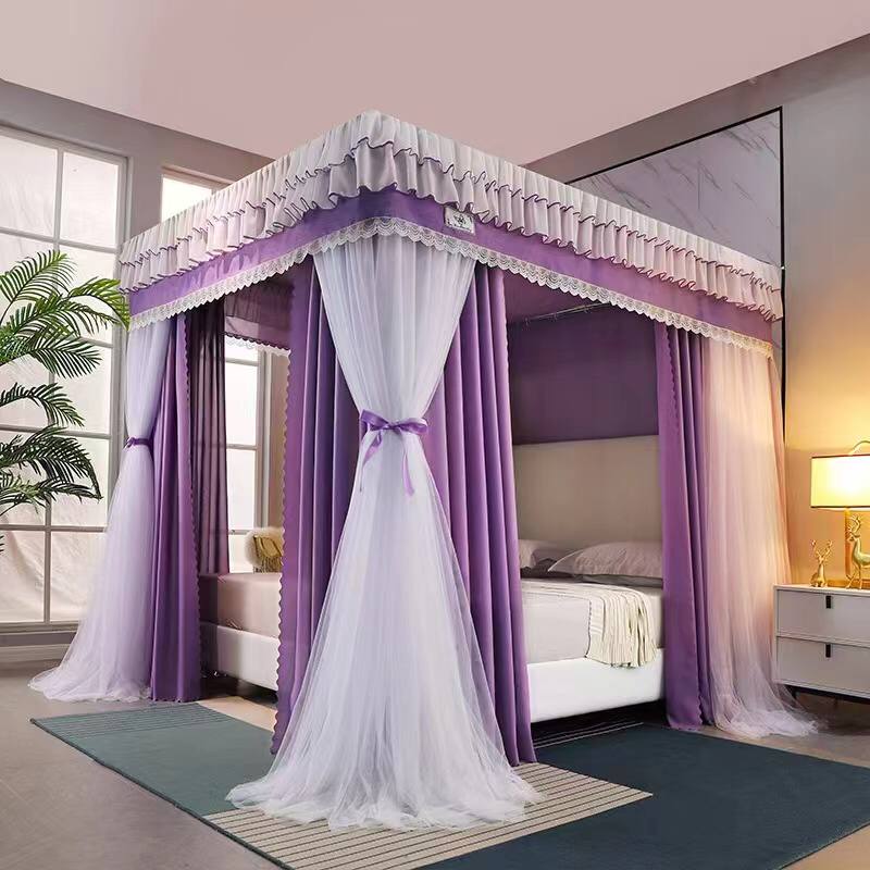 Quality Heavy Duty  4 stand Decorative Mosquito Net/Bed Curtain