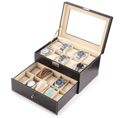 20 slots leather watch organizer