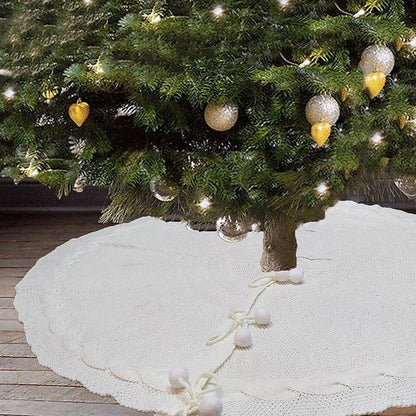 Christmas Knitted Tree Skirt Knitted Christmas Tree Apron Christmas Tree Skirt