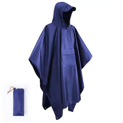 High quality unisex adult rain poncho with cap