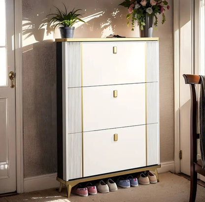 Bucket flip shoe rack