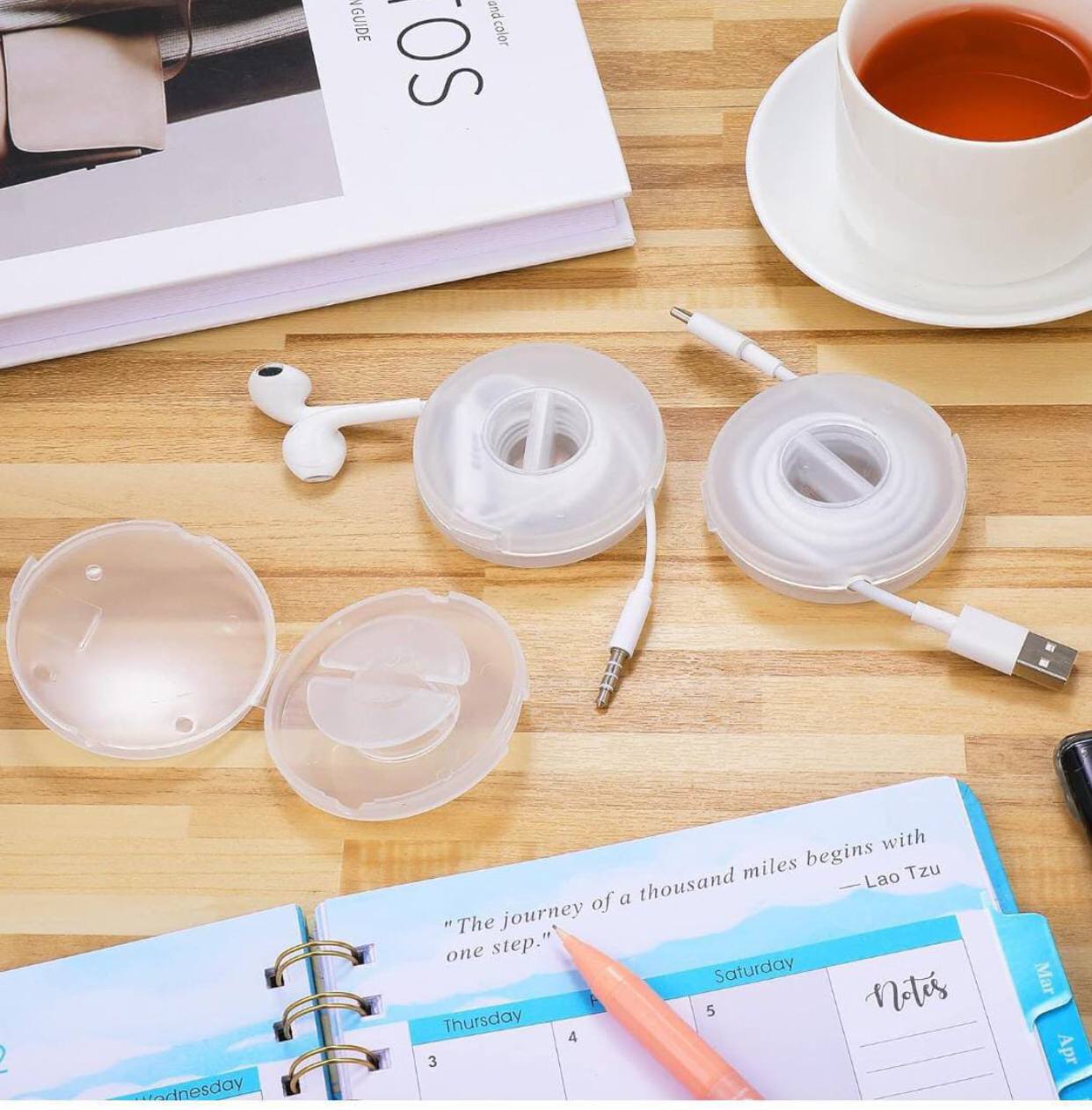 PC Mini Portable Headphone Wire Winder Organizer