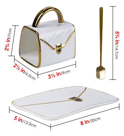 Luxurious bag shape coffee cup kit