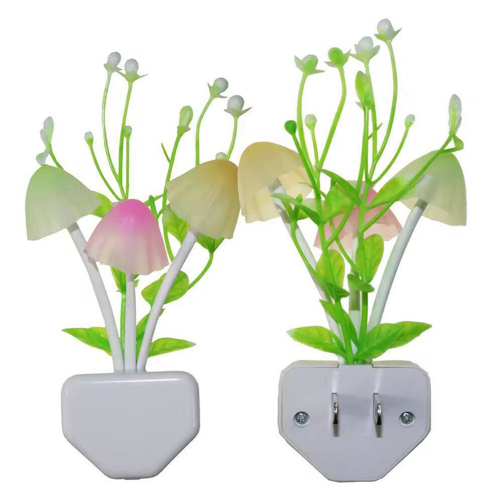 Automatic glow in the dark Flower LED PLUG on the wall night light