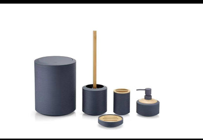 Ruffled 6pcs Bathroom Accessories Set