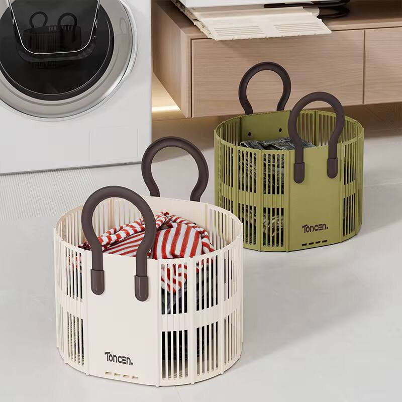 Foldable laundry /  Toy Basket with Handle