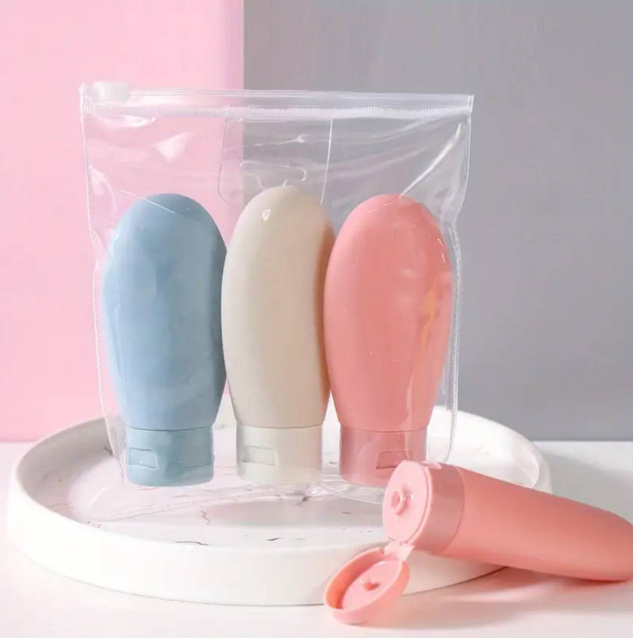 3pcs Nordic Style PE PP Women Hose Dispensing Bottle