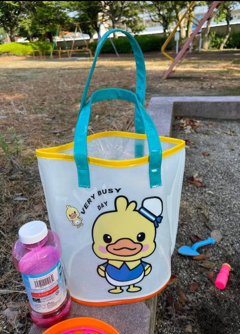 Clear tote duck bag, Sand Toy Storage Bag.