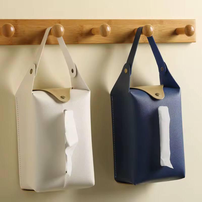 PU leather napkin tissue Holder .