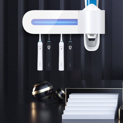 Toothbrush sterilizer wall mounted with 4 toothbrush spaces