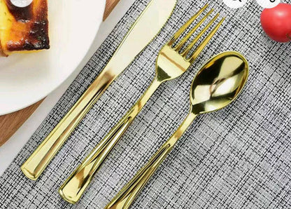 24Pcs Gold cutlery set